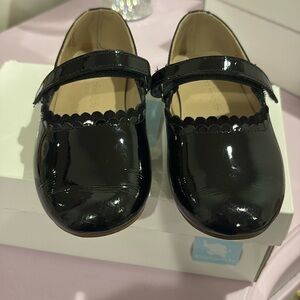 Black patent leather toddler shoes